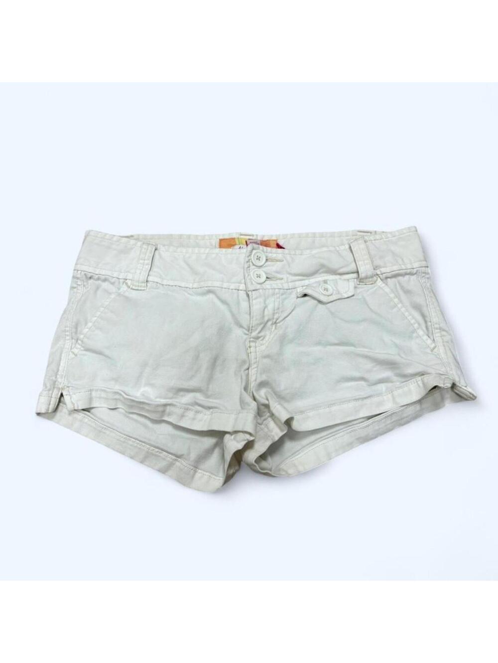 Y2K Abercrombie & Fitch white low rise micro shorts